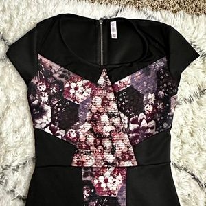 Xhilaration Black Quilted Dress Size SP